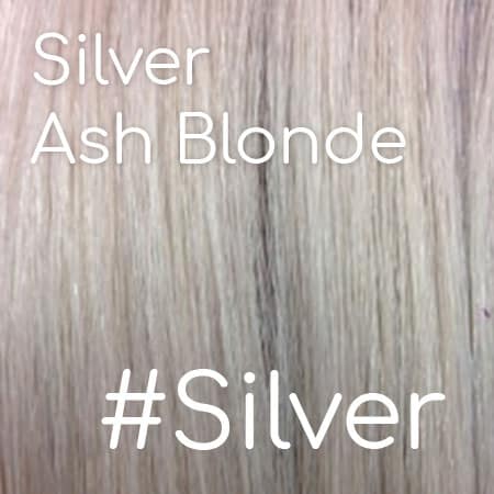 hair extension colour swatch - silver