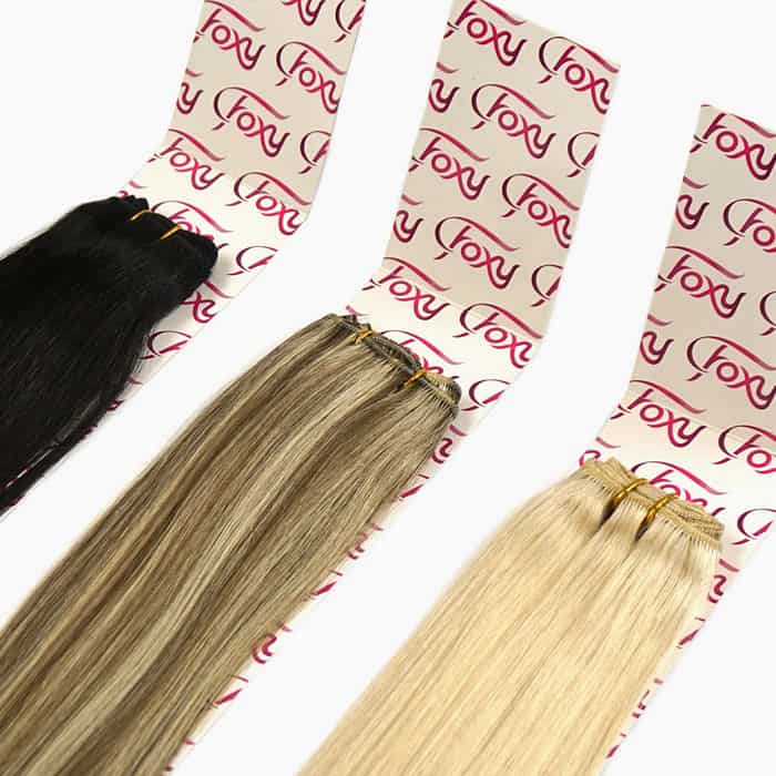 Weft Hair Extensions 20" Indian Remy 50 & 60 grams Foxy Hair Extensions