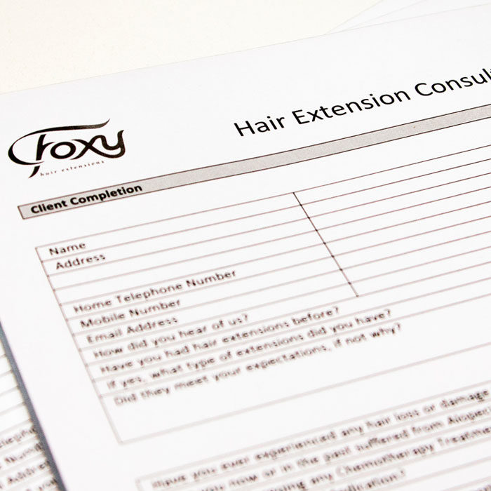 Consultation Form Hair Extensions