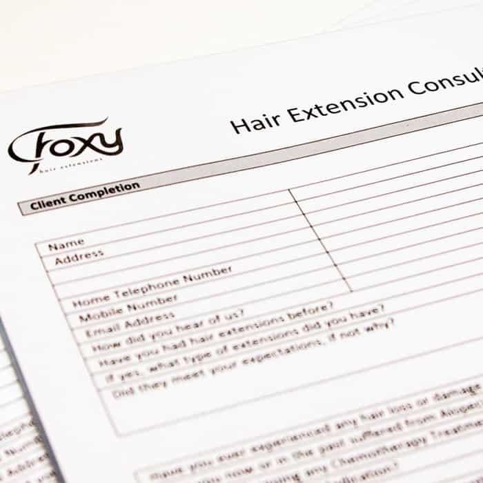 Hair consultation form